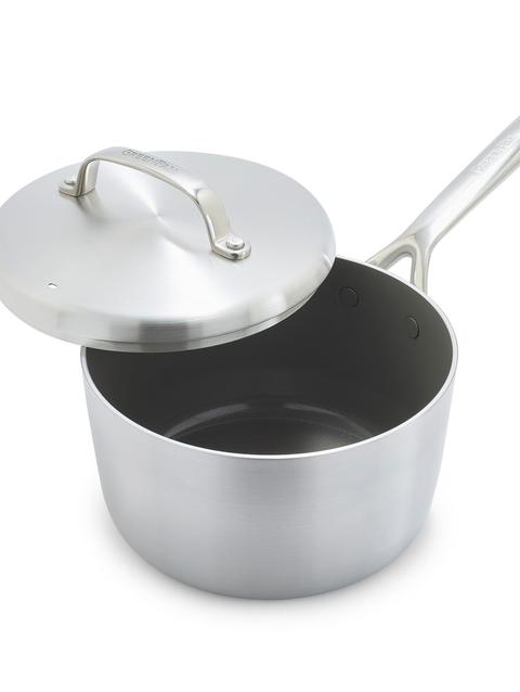 GreenPan GP5 Stainless Steel 3.26-Quart Saucepan with Lid | Mirror Handles