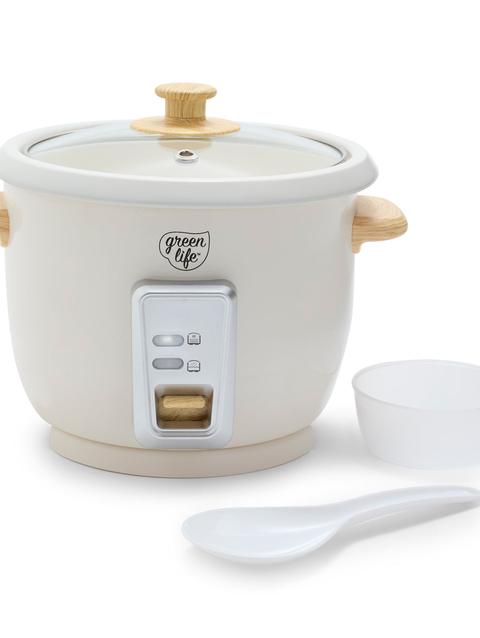 GreenPan GreenLife 1.5-Quart Rice Cooker | Cream