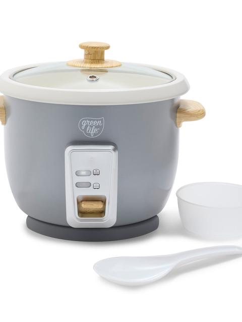 GreenPan GreenLife 1.5-Quart Rice Cooker | Quartz Gray