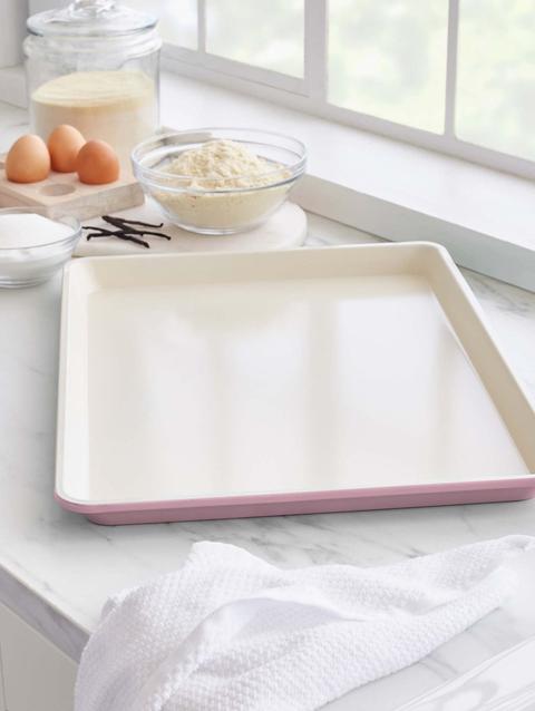 GreenPan GreenLife Ceramic Nonstick 18" x 13" Cookie Sheet | Pink