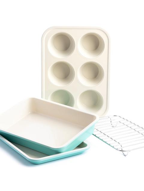 GreenPan GreenLife Ceramic Nonstick 4-Piece Bakeware Set | Turquoise