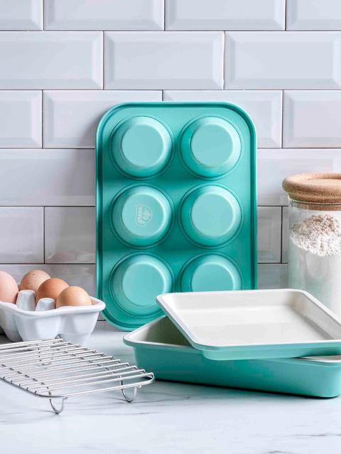 GreenPan GreenLife Ceramic Nonstick 4-Piece Bakeware Set | Turquoise