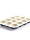 GreenPan GreenLife Ceramic Nonstick Muffin Pan | Black