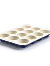 GreenPan GreenLife Ceramic Nonstick Muffin Pan | Navy