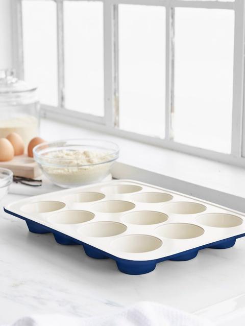 GreenPan GreenLife Ceramic Nonstick Muffin Pan | Navy