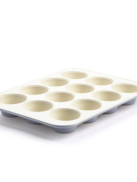 GreenPan GreenLife Ceramic Nonstick Muffin Pan | Quartz Gray