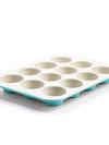 GreenPan GreenLife Ceramic Nonstick Muffin Pan | Turquoise