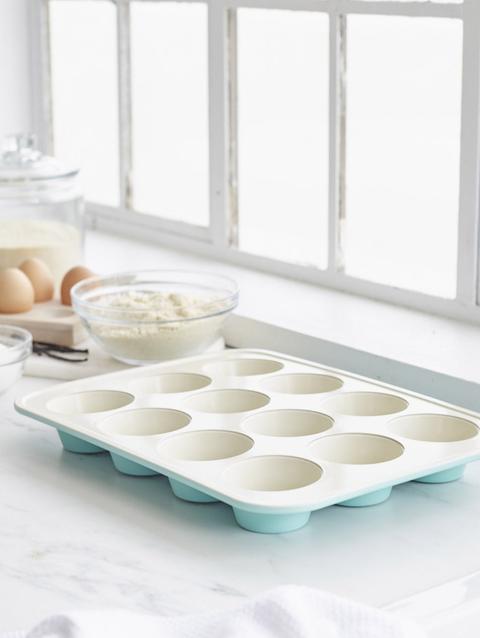 GreenPan GreenLife Ceramic Nonstick Muffin Pan | Turquoise