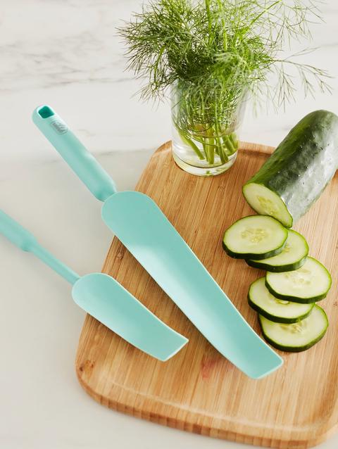 GreenPan GreenLife Easy Reach Silicone Spatula, 2-Piece Set | Turquoise