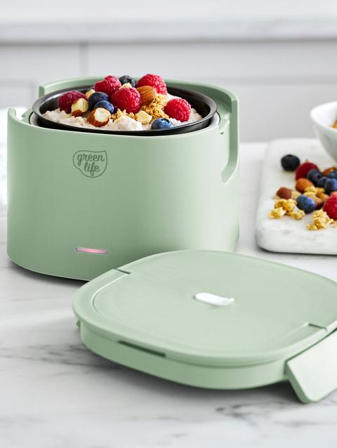 GreenPan GreenLife Electric Lunch Box | Sage Green