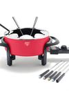 GreenPan GreenLife Healthy Ceramic Nonstick Fondue Party Set | Red