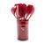 GreenPan GreenLife Nylon & Wood Cooking Utensils with Ceramic Crock, 7-Piece Set | Red