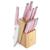 GreenPan GreenLife Stainless Steel 13-Piece Knife Block Cutlery Set | Pink