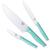 GreenPan GreenLife Stainless Steel 3-Piece Cutlery Set | Turquoise