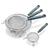 GreenPan GreenLife Stainless Steel Mesh Strainers, Set of 4 | Gray