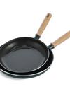 GreenPan Hudson Ceramic Nonstick 9.5" and 11" Frypan Set | Forest Green