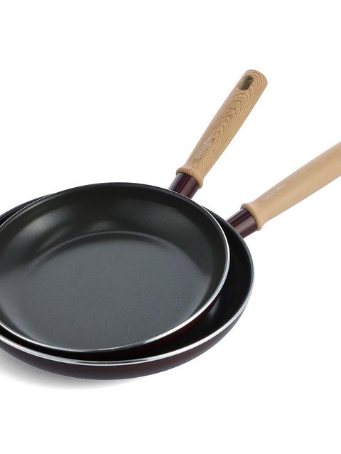 GreenPan Hudson Ceramic Nonstick 9.5" and 11" Frypan Set | Merlot