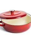 GreenPan Merten & Storck Enameled Iron 1873 Braiser, 4-Quart | Foundry Red