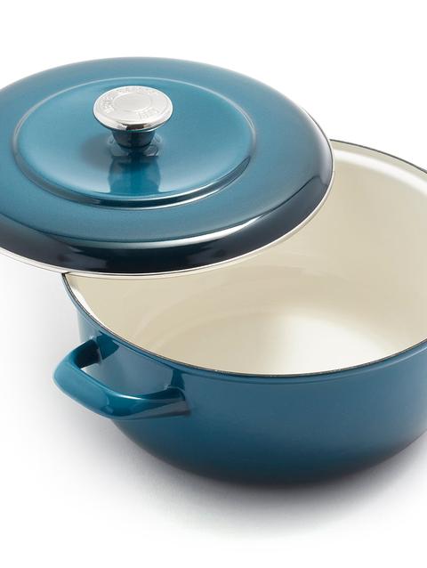 GreenPan Merten & Storck Enameled Iron 1873 Dutch Oven, 5.3-Quart | Aegean Teal