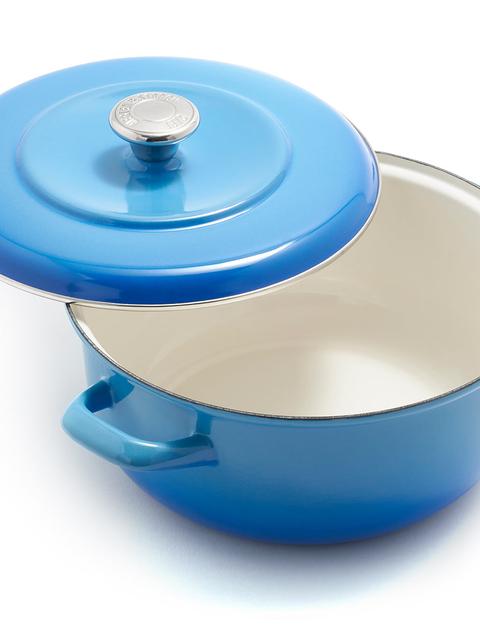 GreenPan Merten & Storck Enameled Iron 1873 Dutch Oven, 5.3-Quart | Azure Blue