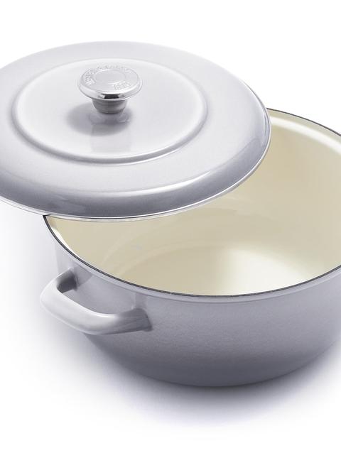 GreenPan Merten & Storck Enameled Iron 1873 Dutch Oven, 5.3-Quart | Cloud Gray