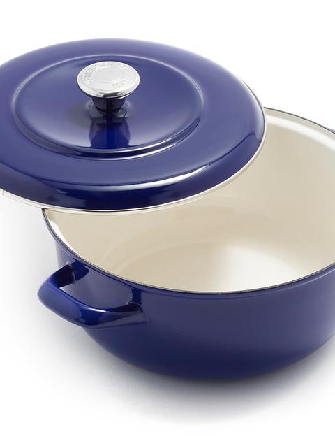 GreenPan Merten & Storck Enameled Iron 1873 Dutch Oven, 5.3-Quart | Cobalt Blue