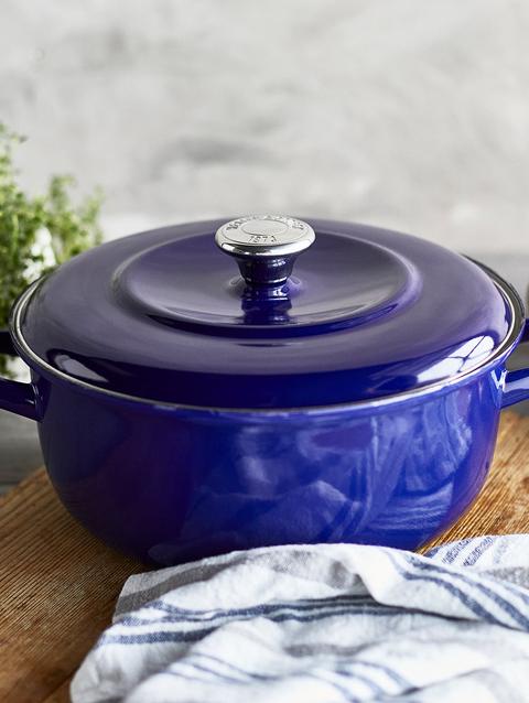 GreenPan Merten & Storck Enameled Iron 1873 Dutch Oven, 5.3-Quart | Cobalt Blue