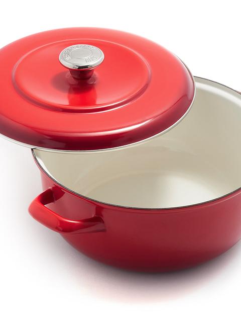 GreenPan Merten & Storck Enameled Iron 1873 Dutch Oven, 5.3-Quart | Foundry Red