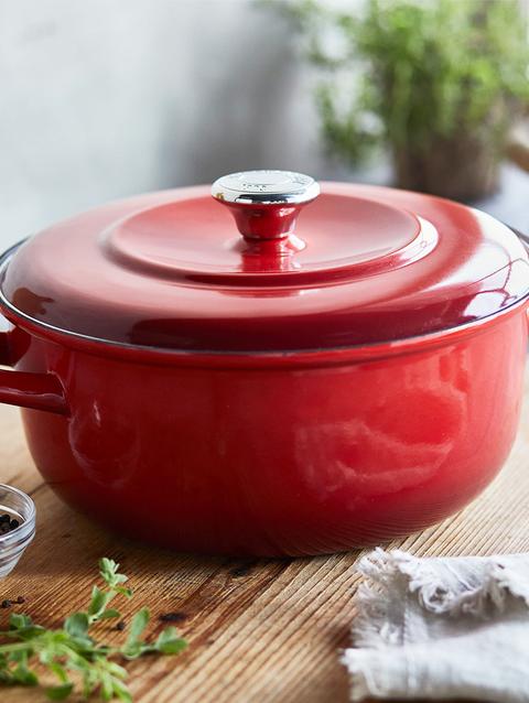 GreenPan Merten & Storck Enameled Iron 1873 Dutch Oven, 5.3-Quart | Foundry Red