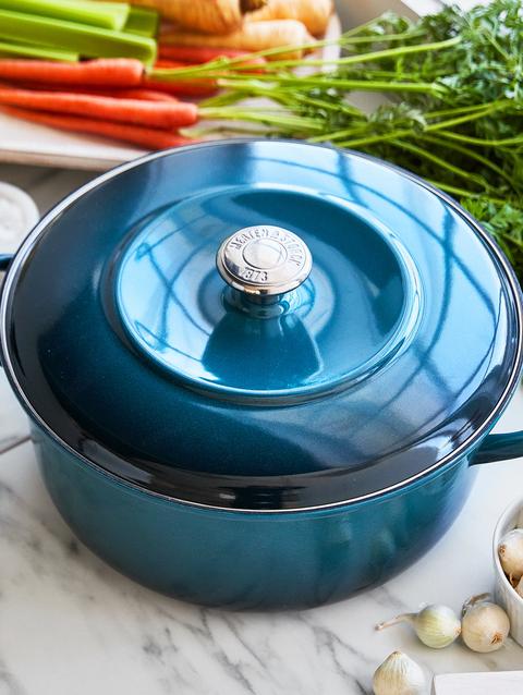 GreenPan Merten & Storck Enameled Iron 1873 Dutch Oven, 7-Quart | Aegean Teal