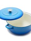 GreenPan Merten & Storck Enameled Iron 1873 Dutch Oven, 7-Quart | Azure Blue