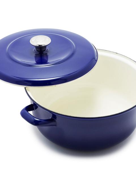 GreenPan Merten & Storck Enameled Iron 1873 Dutch Oven, 7-Quart | Cobalt Blue