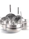 GreenPan Merten & Storck Stainless Steel 14-Piece Cookware Set