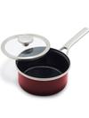 GreenPan Merten & Storck Steel Core Enameled 1.5-Quart Saucepan with Lid | Chocolate Truffle