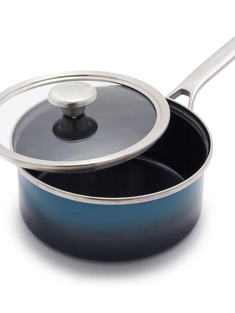 GreenPan Merten & Storck Steel Core Enameled 2.5-Quart Saucepan with Lid | Aegean Teal