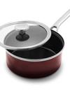 GreenPan Merten & Storck Steel Core Enameled 2.5-Quart Saucepan with Lid | Chocolate Truffle