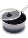 GreenPan Merten & Storck Steel Core Enameled 2.5-Quart Saucepan with Lid | Cloud Gray