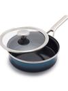 GreenPan Merten & Storck Steel Core Enameled 2-Quart Sauté Pan with Lid | Aegean Teal