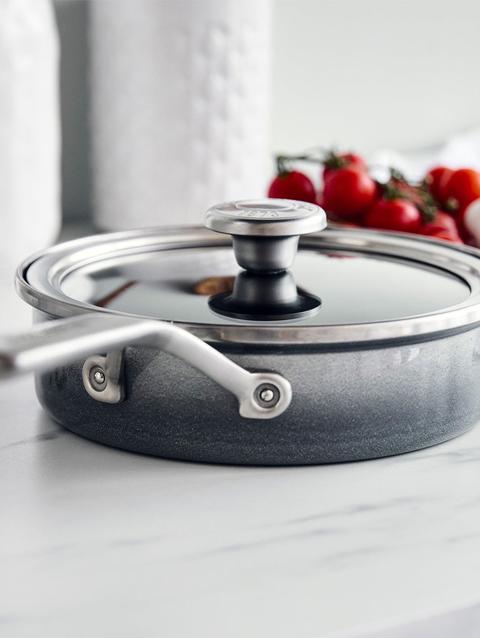 GreenPan Merten & Storck Steel Core Enameled 2-Quart Sauté Pan with Lid | Cloud Gray