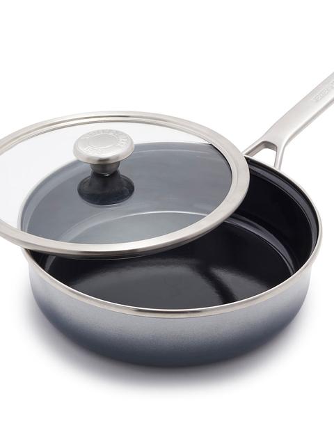 GreenPan Merten & Storck Steel Core Enameled 3-Quart Sauté Pan with Lid | Cloud Gray