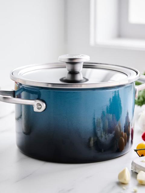 GreenPan Merten & Storck Steel Core Enameled 4-Quart Stockpot with Lid | Aegean Teal