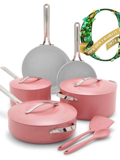 GreenPan Nova Ceramic Nonstick 10-Piece Cookware Set | Coral