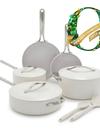 GreenPan Nova Ceramic Nonstick 10-Piece Cookware Set | Cream