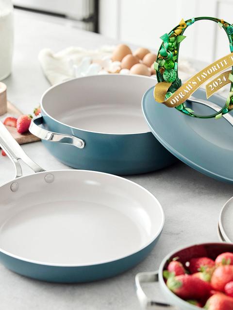 GreenPan Nova Ceramic Nonstick 3-Piece Cookware Set | Deep Teal