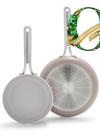 GreenPan Nova Ceramic Nonstick 8" and 10" Frypan Set | Clay