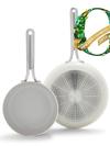 GreenPan Nova Ceramic Nonstick 8" and 10" Frypan Set | Cream