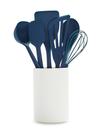 GreenPan Platinum Silicone 7-Piece Utensil and Crock Set | Navy