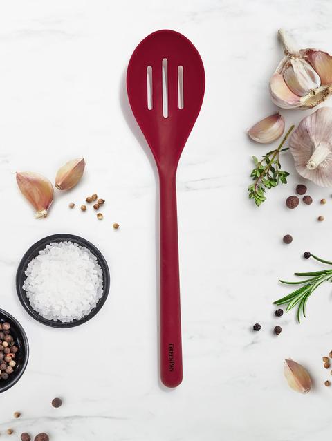 GreenPan Platinum Silicone Slotted Spoon | Red