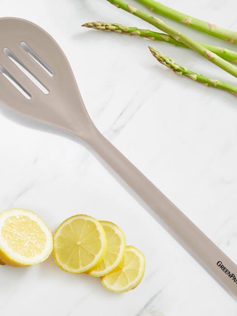 GreenPan Platinum Silicone Slotted Spoon | Taupe