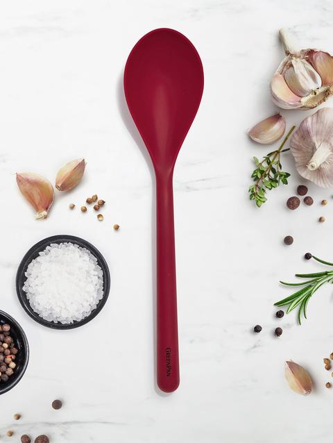 GreenPan Platinum Silicone Solid Spoon | Red